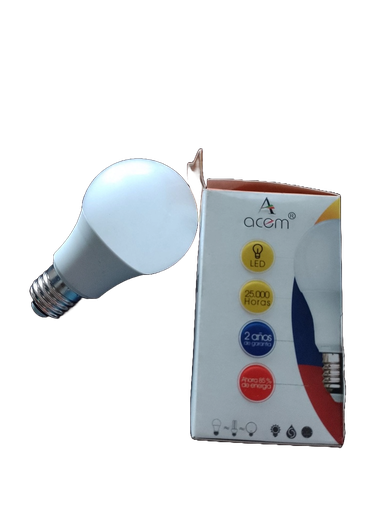 [827290] BOMBILLO LED BASICO 12 VOLTIOS 6500K 7W 827290 ACEM