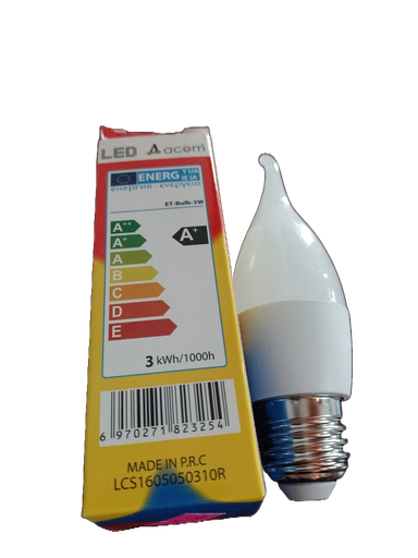 [AC-2325] BOMBILLO LED BASICO 3W-6500K-E27 AC-2325 ACEM