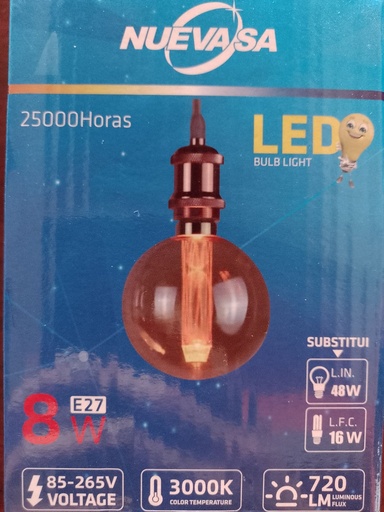 [BOMVIG95] BOMBILLO LED VINTAGE G95 8W 3500K BOMVIG95