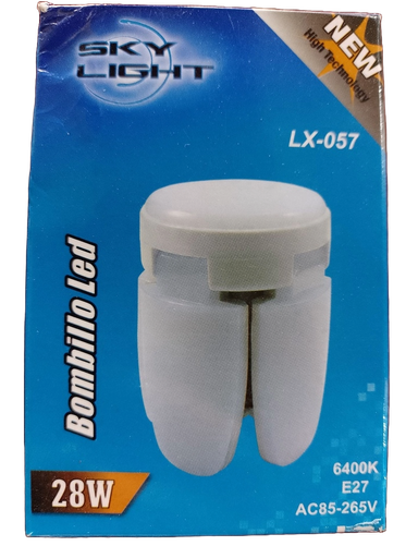 [BKPAN0016] BOMBILLO LED4 ALAS 28W LX-057 BASE E27 6400K SUPER BLANCO SKY LIGHT