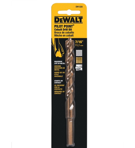 [DW1228] BROCA DE COBALTO 7/16 DW1228 DEWALT