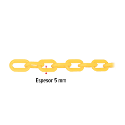 [44172] CADENA DE PLASTICO DE 5MM AMARILLA