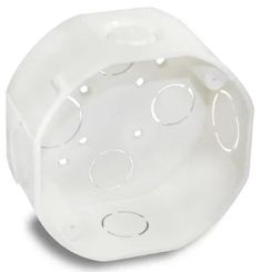 [13859.] CAJA PLASTICA OCTOGONAL BLANCA