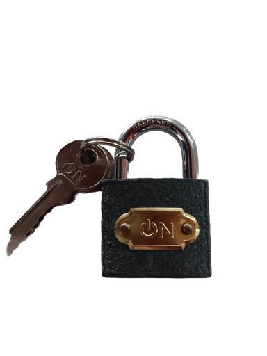 [PT1841] CANDADO DE HIERRO - NEGRO - 30mm PT1841 ON