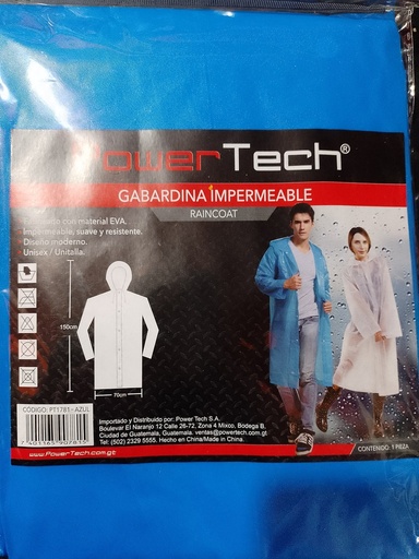 [PT1781] CAPA IMPERMEABLE AZUL PT1781 POWERTECH