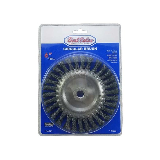 [H16041] CEPILLO CIRCULAR 6" ALAMBRE ENTRELAZADO H16041 BEST VALUE