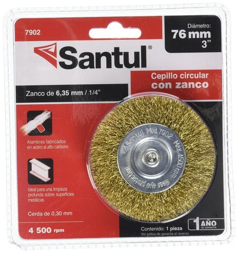 [7902] CEPILLO CIRCULAR CON ZANCO 1/4X76MM 7902 SANTUL