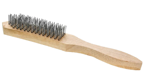 [ALF0055] CEPILLO D/ALAMBRE 5 F. CON MANGO MADERA