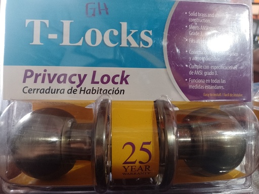 [T872-US5] CERRADURA POMO PARA BAÑO BRONCE ANTIGUO T872-US5