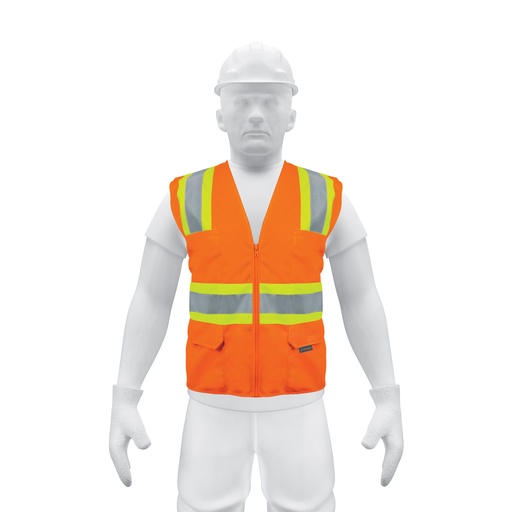 [13475] CHALECO DE SEGURIDAD CIERRE NARANJA 13475 TRUPER