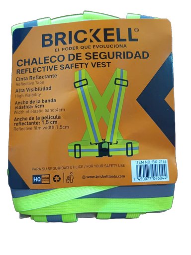 [S-1187] CHALECO HUNTER VERDE EN BANDAS REFLECTICA AJUSTABLE BK-2166 BRICKELL
