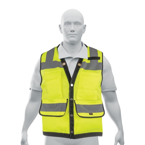 [13482] CHALECO SEGURIDAD, REFORZADO, VERDE, M 13482