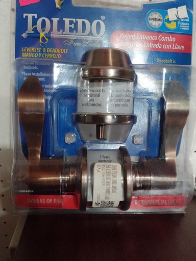 [T-V1500-JA-US11] CHAPA COBRE ANTIGUO T-V1500-JA-US11 TOLEDO