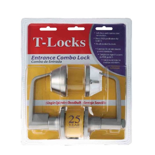 [T431L301-US32D] CHAPA INOX.CROMO SATINADO T431L301-US32D T LOCKS