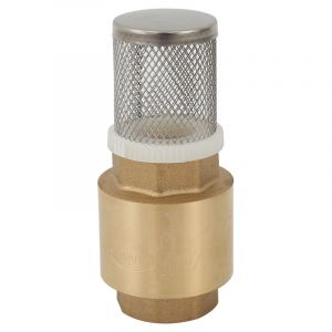 [X40-932] CHEQUE VERTICAL MEDIANO DE BRONCE CON CEDAZO 200WOG DE 1 1/2-123MM