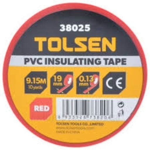 [38025] CINTA DE AISLAR ROJA 10Y 38025 TOLSEN
