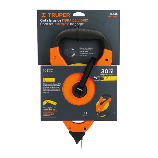 [12646] CINTA METRICA 30MT 12646 TRUPER