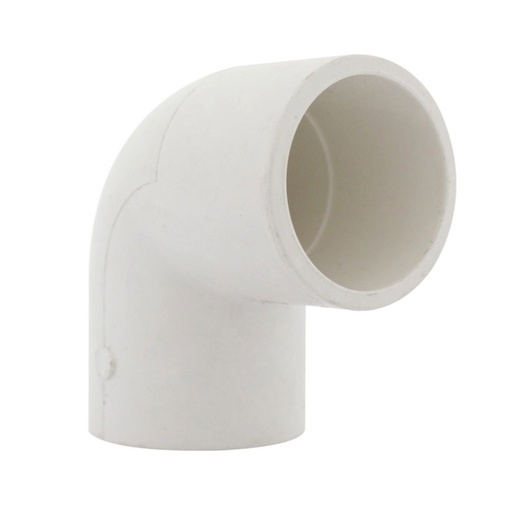 [2006048] CODO CANOA CLASICA PVC 75MM(3")X90 BLANC