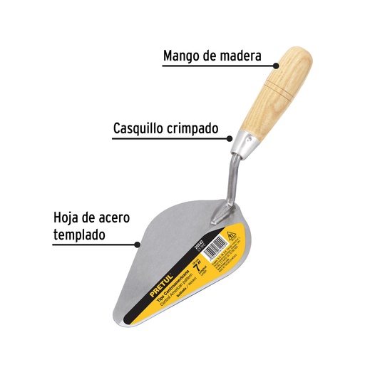 [20542] CUCHARA ALBAÑIL 7"  CENTROAMERICANA 20542 PRETUL
