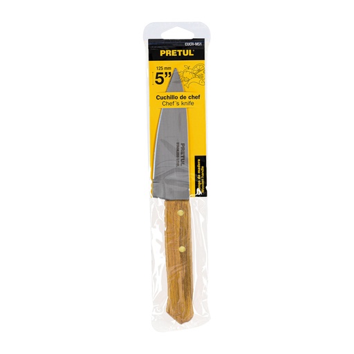 [23079] CUCHILLO DE CHEF, MANGO MADERA, 5" 23079 PRETUL