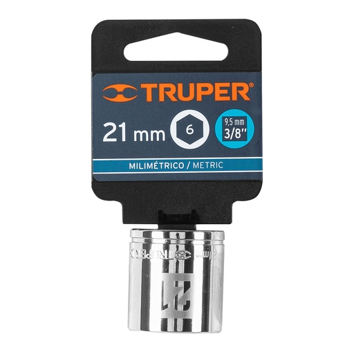 [13681] DADO CORTO CUADRO 3/8 HEX METRICO 17MM 13681 TRUPER