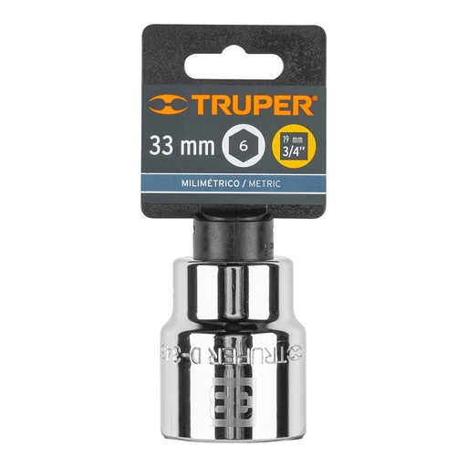 [14983] DADO CORTO DE 6 PUNTAS CUADRADO 3/4" DE 33MM 14983 TRUPER