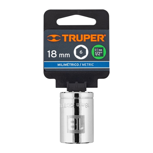 [13268] DADO CUADRADO 1/2 HEXAGONAL 18 MM 13268 TRUPER