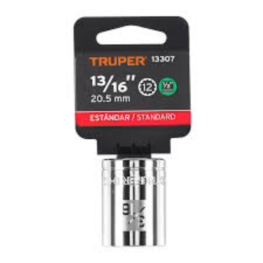 [13307] DADO CUADRO 1/2 ESTRIADO 13/16 13307 TRUPER