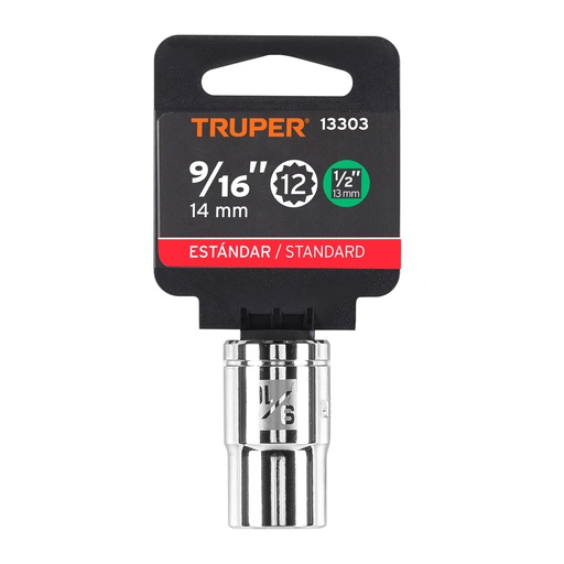 [13303] DADO CUADRO 1/2 ESTRIADO 9/16 13303 TRUPER