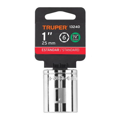 [13240] DADO CUADRO R1/2 PUNTA HEXAGONAL 1 13240 TRUPER