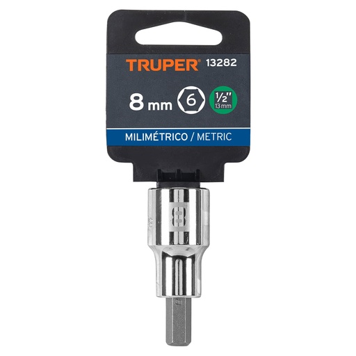 [13282] DADO CUADRO R1/2 PUNTA HEXAGONAL 8MM 13282 TRUPER
