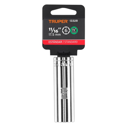 [13328] DADO LARGO CUADRO 1/2 HEXAGONAL 11/16 13328 TRUPER