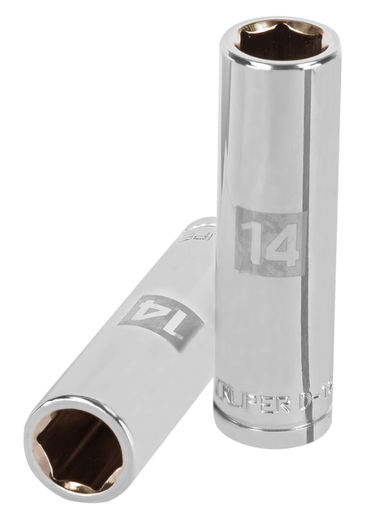 [13354] DADO LARGO DE 14MM 6 PUNTAS CUADRO 1/2" 13354 TRUPER