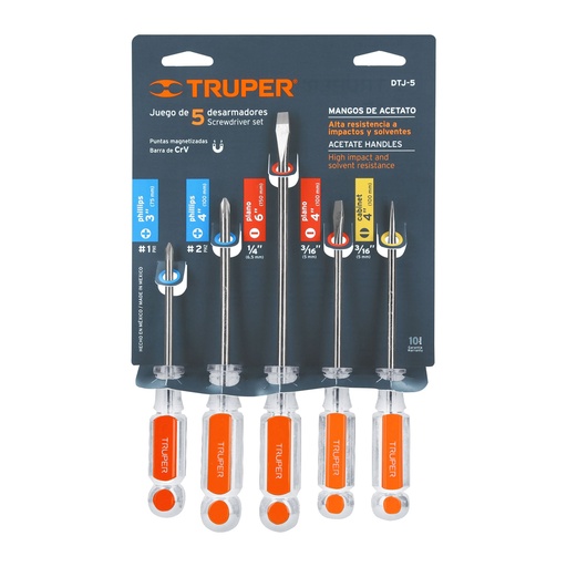 [14137] DESARMADORES X JUEGO 5PZ 14137 TRUPER