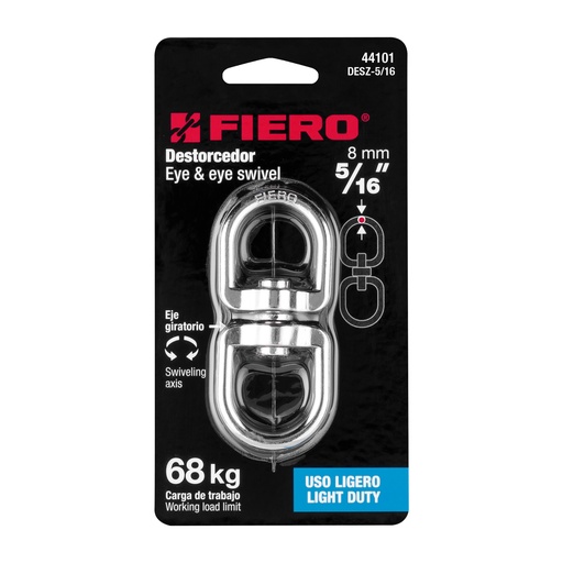 [44101] DESTORCEDOR DE ZINC PARA CABLE DE 5/16 44101 FIERO