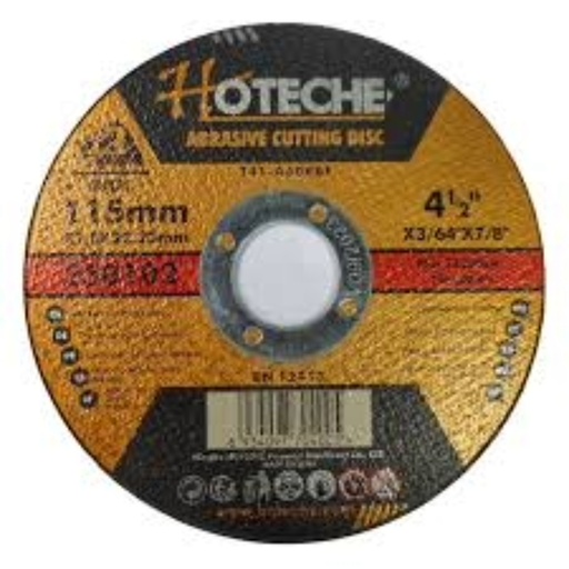 [H550102] DISCO ABRASIVO P/CORTE DE METAL 4 1/2"(115MM) X 1 MM T41 H550102 HOTECHE