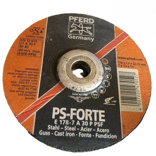 [PS-FORTE] DISCO CORTAR INOX 7 X 1/8 X 7/8 FERD PS-FORTE