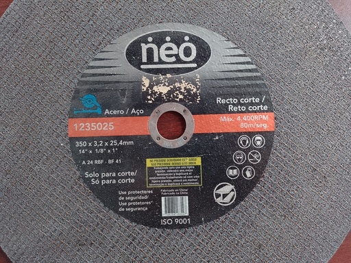 [1235025] DISCO CORTE METAL 14 X 1/8 X 1 1235025 NEO