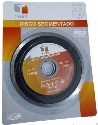 [TK-139 G-167] DISCO DIAMANTADO CONTINUO 4-1/2" TK-139 G-167 BRICKEL