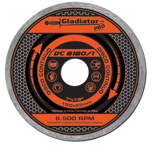 [DC8180-1] DISCO DIAMANTE CONTINUO 7" GLADIADOR