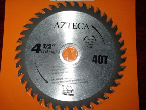 [AZ-00351] DISCO P/SIERRA CIRCULAR 4 1/2" X 40 DIENTES AZ-00351