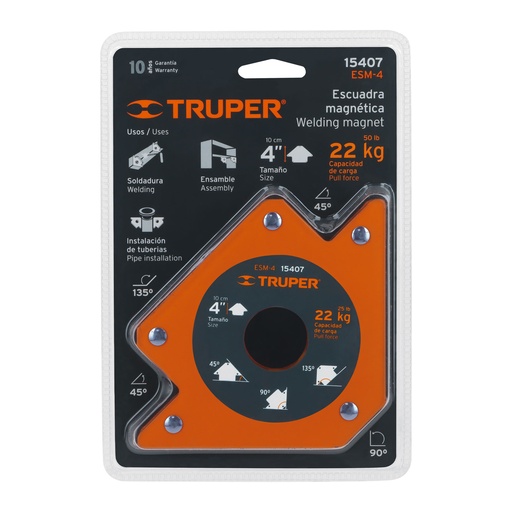 [15407] ESCUADRA MAGNETICA PARA SOLDAR, 4 15407 TRUPER