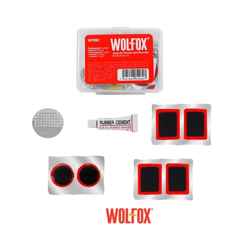 [WF5901] ESTUCHE CON 10 PARCHES P/BICICLETA WF5901 WOLFOX