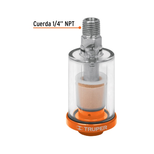 [19027] FILTRO SEPARADOR DE AGUA/ACEITE 1/4 NPT 19027 TRUPER