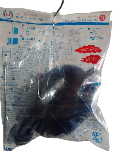 [20-20-0057] FLOTADOR PVC PARA TANQUE DE 1/2 PLG SET LD-856A