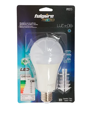 [FP0215] FOCO LED 15W LUZ DIA BASE E27 A19 FP0215 FULGORE