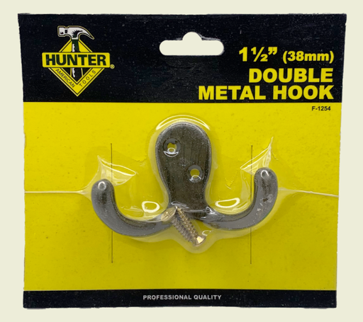 [F-1254] GANCHO DOBLE PARA COLGADOR 1-1/2P/B F-1254 HUNTER 
