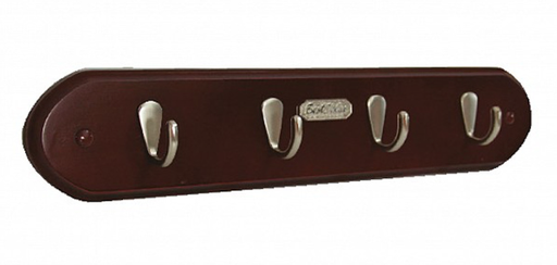 [F01449] GANCHO P/COLGAR BASE MADERA 4 PCS NIQUELADO F01449 BEST VALUE