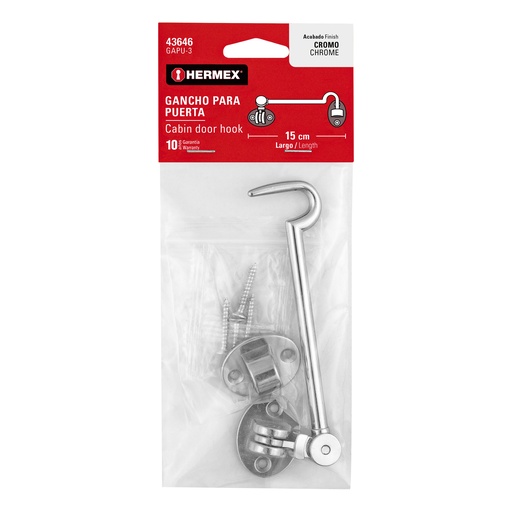 [43646] GANCHO PARA PUERTA DE CROMO 43646