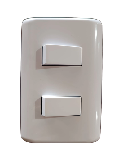[CM01052] GM1052 3WAY PLACA DOS APAGADORES PREMIUN BLANCA